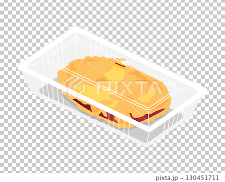 食品包裝中的地瓜天婦羅插圖 食品包裝中的地瓜天婦羅插圖 130451711