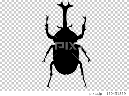 カブトムシのシルエット カブトムシのシルエット 130451839