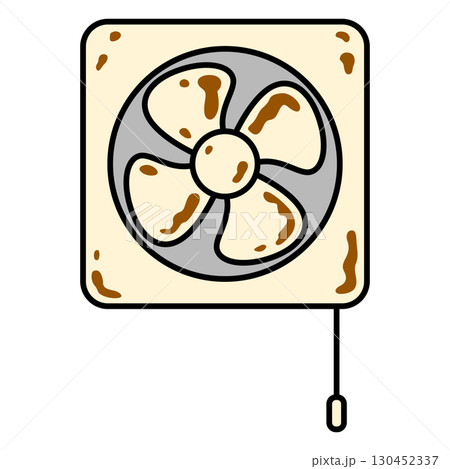 油で汚れた換気扇 130452337