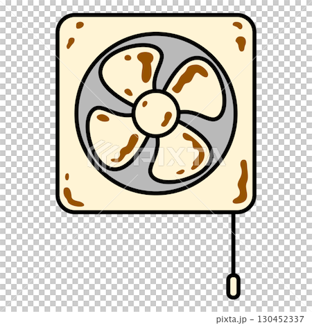 油で汚れた換気扇 130452337