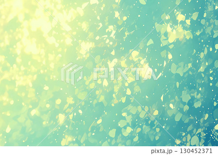 葉っぱと水のキラキラした背景素材 130452371