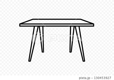 Vector linear icon of table Vector linear icon of table 130453927