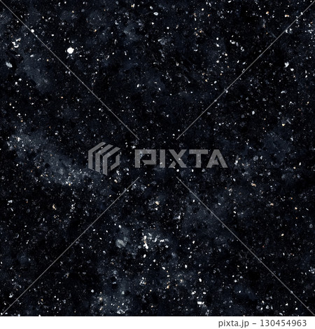 白い微細な斑点が入った、ディープコズミックブラックのシームレスな花崗岩テクスチャ 白い微細な斑点が入った、ディープコズミックブラックのシームレスな花崗岩テクスチャ 130454963