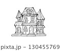 ファンタジーな洋風の家のイラスト 130455769
