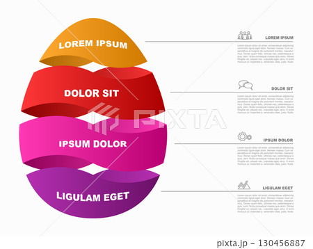 Infographic design template with place for your data. Vector illustration. 130456887