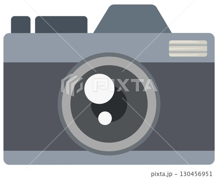 カメラのイラスト 一眼 ベクター素材 130456951