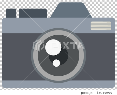 カメラのイラスト 一眼 ベクター素材 130456951
