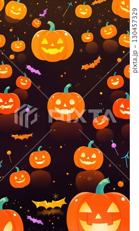 ハロウィン 背景（9:16）Halloween10 130457329