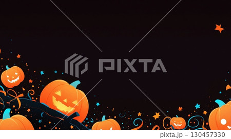 ハロウィン 背景（16:9）Halloween11 130457330