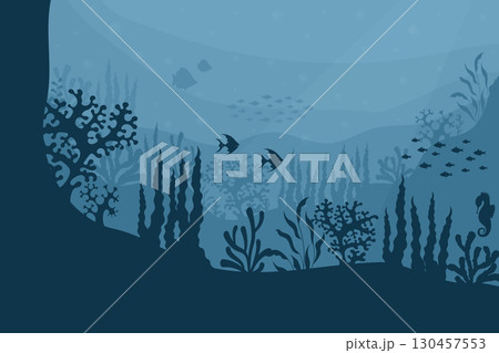 ocean depth illustration 130457553