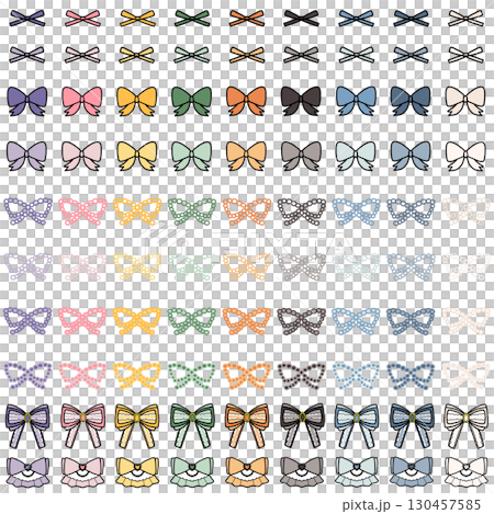 Ribbon illustration, icon set_favorite color 130457585