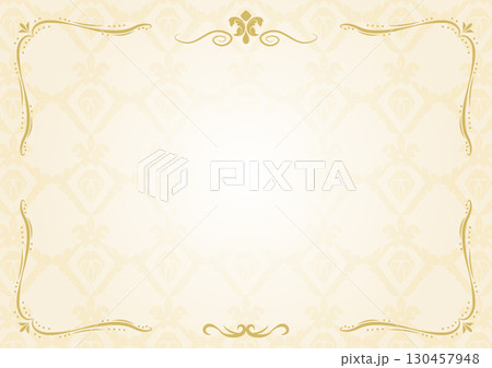 アンティーク風の表彰状の背景枠 130457948