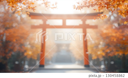 秋 紅葉 神社 鳥居 日本 日本文化(3:2) 秋 紅葉 神社 鳥居 日本 日本文化(3:2) 130458862