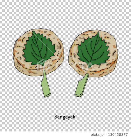 千葉名物　さんが焼きのイラスト＿線画 130458877