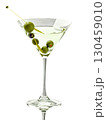 Martini Glass Iconic Martini glass, with clear cocktail, isolated on transparent, dynamic olive, elegant lighting, creative dish, 130459010