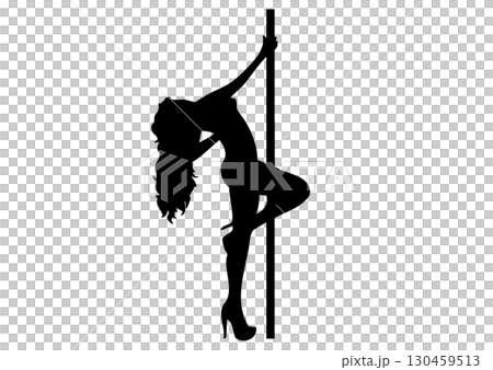 鋼管舞女子剪影 鋼管舞女子剪影 130459513