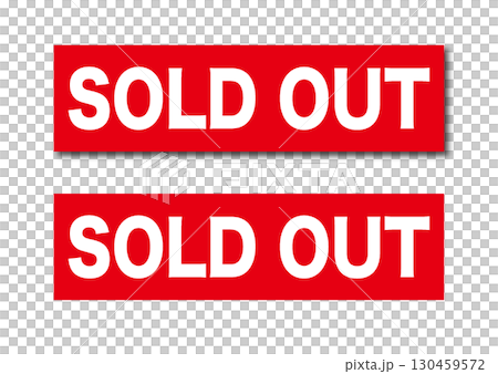 Sold out text icon 130459572