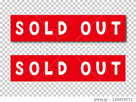 Sold out cute character icon 130459573