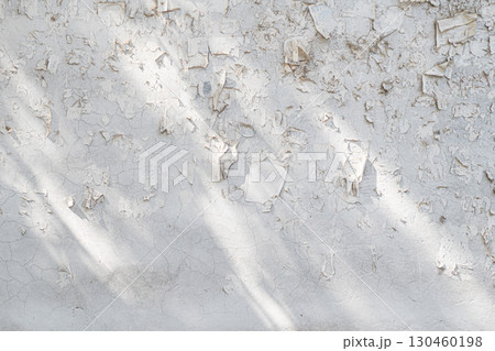 Wall with old paper advertisements. Old empty concrete 130460198