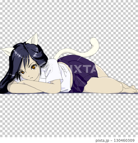 心情有點不好的貓耳女孩 130460309