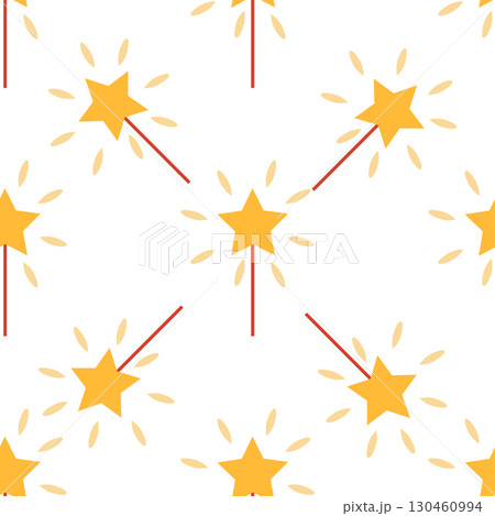 Seamless pattern with CIRCUS theme. Clowns, strongmen, lions, magic hat, hare in hat, holiday, balloons, tents. Circus characters. Cartoon flat style. 130460994