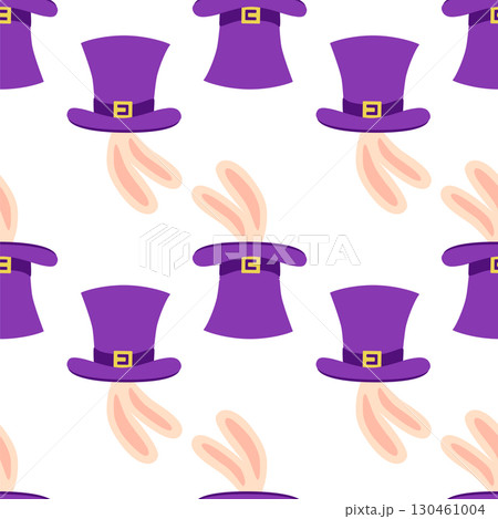 Seamless pattern with CIRCUS theme. Clowns, strongmen, lions, magic hat, hare in hat, holiday, balloons, tents. Circus characters. Cartoon flat style. Seamless pattern with CIRCUS theme. Clowns, strongmen, lions, magic hat, hare in hat, holiday, balloons, tents. Circus characters. Cartoon flat style. 130461004