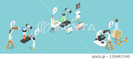 3D Isometric Flat Vector Illustration of Laboratory Exploration, Chemistry And Genetics Laboratory Research In Biotechnology Settings. 3D Isometric Flat Vector Illustration of Laboratory Exploration, Chemistry And Genetics Laboratory Research In Biotechnology Settings. 130461540