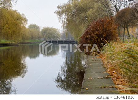 water channel in the park 130461816