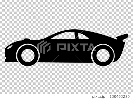 スポーツカーの透過シルエット 130463280