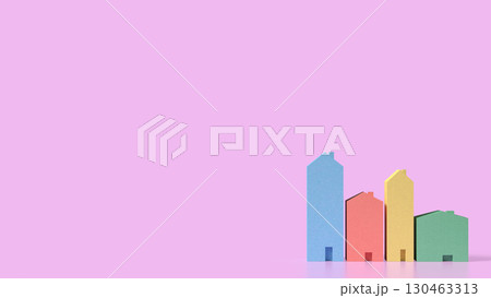 The House Multi color for property concept 3d Rendering. The House Multi color for property concept 3d Rendering. 130463313