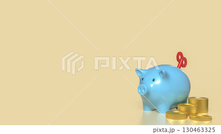 The Piggy Bank and gold coins for earn or saving concept 3d Rendering. The Piggy Bank and gold coins for earn or saving concept 3d Rendering. 130463325