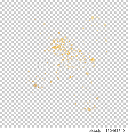 透明背景上的金漆飛濺紋理 130463840