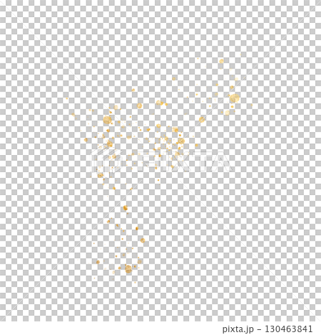 透明背景上的金漆飛濺紋理 130463841