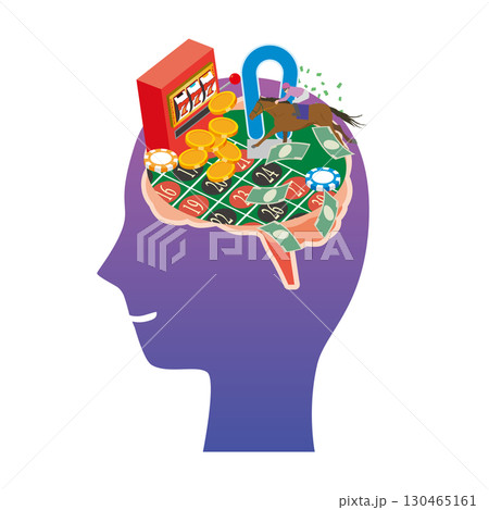ギャンブル依存症の脳内 130465161