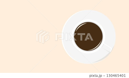 コーヒーカップ皿の俯瞰イラスト 円の枠シンプル ブラック 濃いこげ茶色 ベクターpng透明 背景 コーヒーカップ皿の俯瞰イラスト 円の枠シンプル ブラック 濃いこげ茶色 ベクターpng透明 背景 130465401