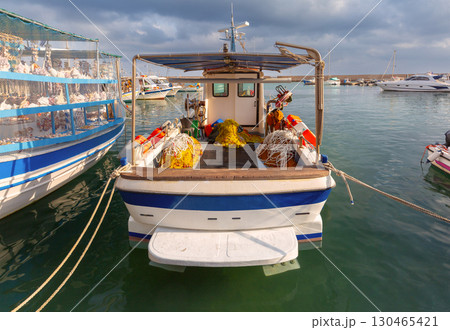 Boats at the harbor of Chania, Crete, Greece 130465421