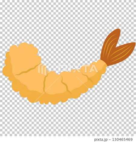 Crispy fried shrimp with transparent background illustration Crispy fried shrimp with transparent background illustration 130465469