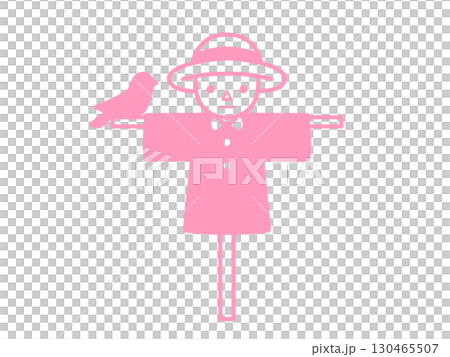 シンプルかかしアイコン（ピンク） 130465507