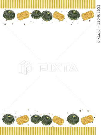 かぼちゃフレーム ストライプ枠(縦） 130465653