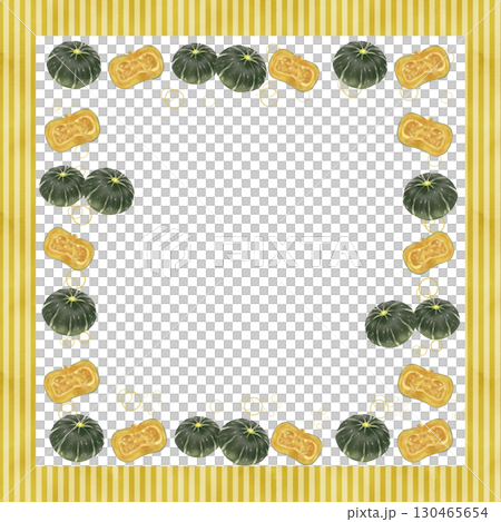 南瓜框條紋框(方形) 南瓜框條紋框(方形) 130465654