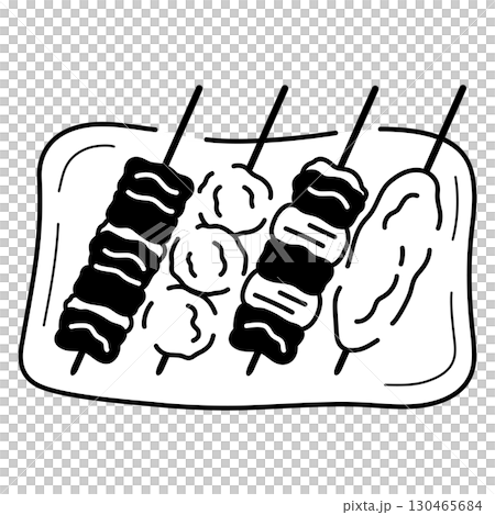 焼き鳥イラスト 130465684