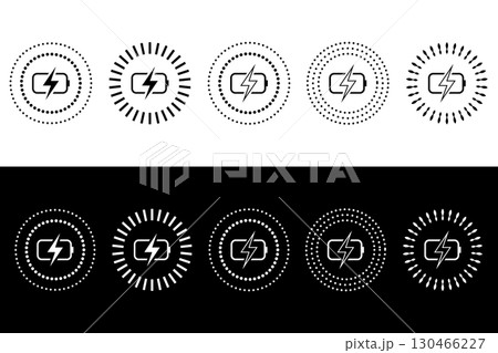 Wireless charging icons. Wireless phone charger concept illustration. Wireless charging icons. Wireless phone charger concept illustration. 130466227
