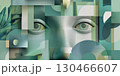 抽象的な目と幾何学的デザインの融合 130466607