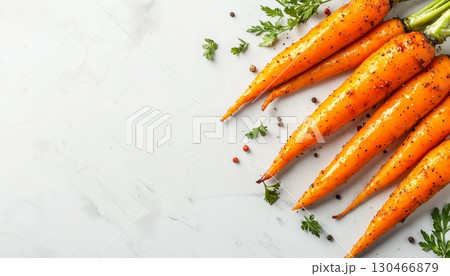 Roasted carrot garlic with honey healthy real food vegetable homemade 130466879