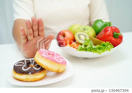 Junk food no good health eating for diet. 130467304