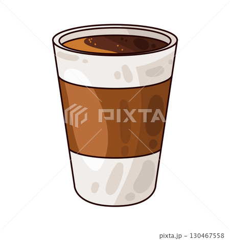 illustration of coffee paper cup illustration of coffee paper cup 130467558