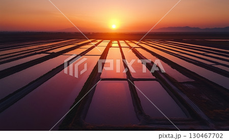 Field farm and sunset plant orange horizone line countryside Field farm and sunset plant orange horizone line countryside 130467702
