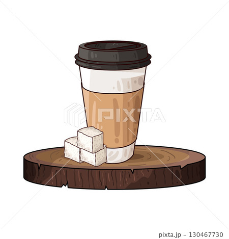 illustration of coffee paper cup 130467730