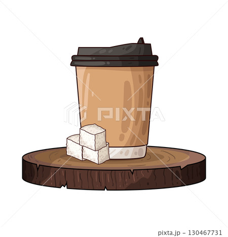 illustration of coffee paper cup illustration of coffee paper cup 130467731