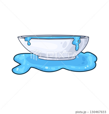 illustration of bathtub overflow 130467833